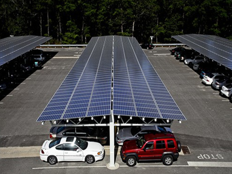  carpark solar carport structure shape T